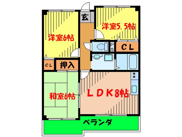 千里ツインハイツⅠの物件間取画像